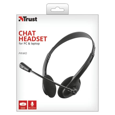 Cuffie con microfono TRUST Primo Chat nero 21665
